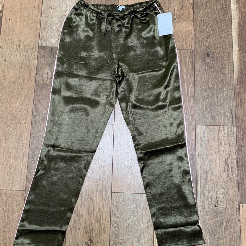 Satin track pant